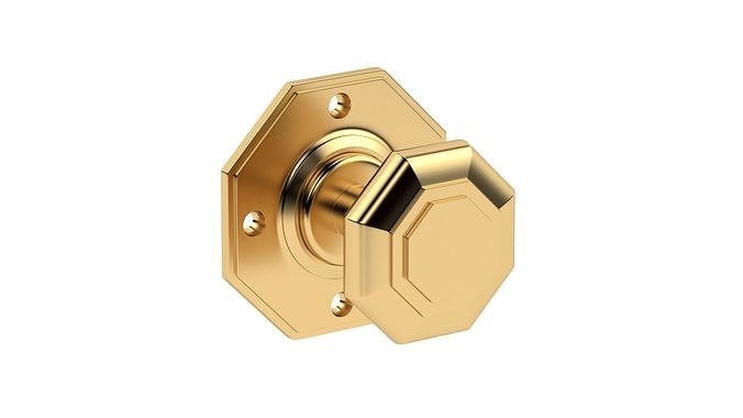 Octagonal Mortice Door Knob 3D model