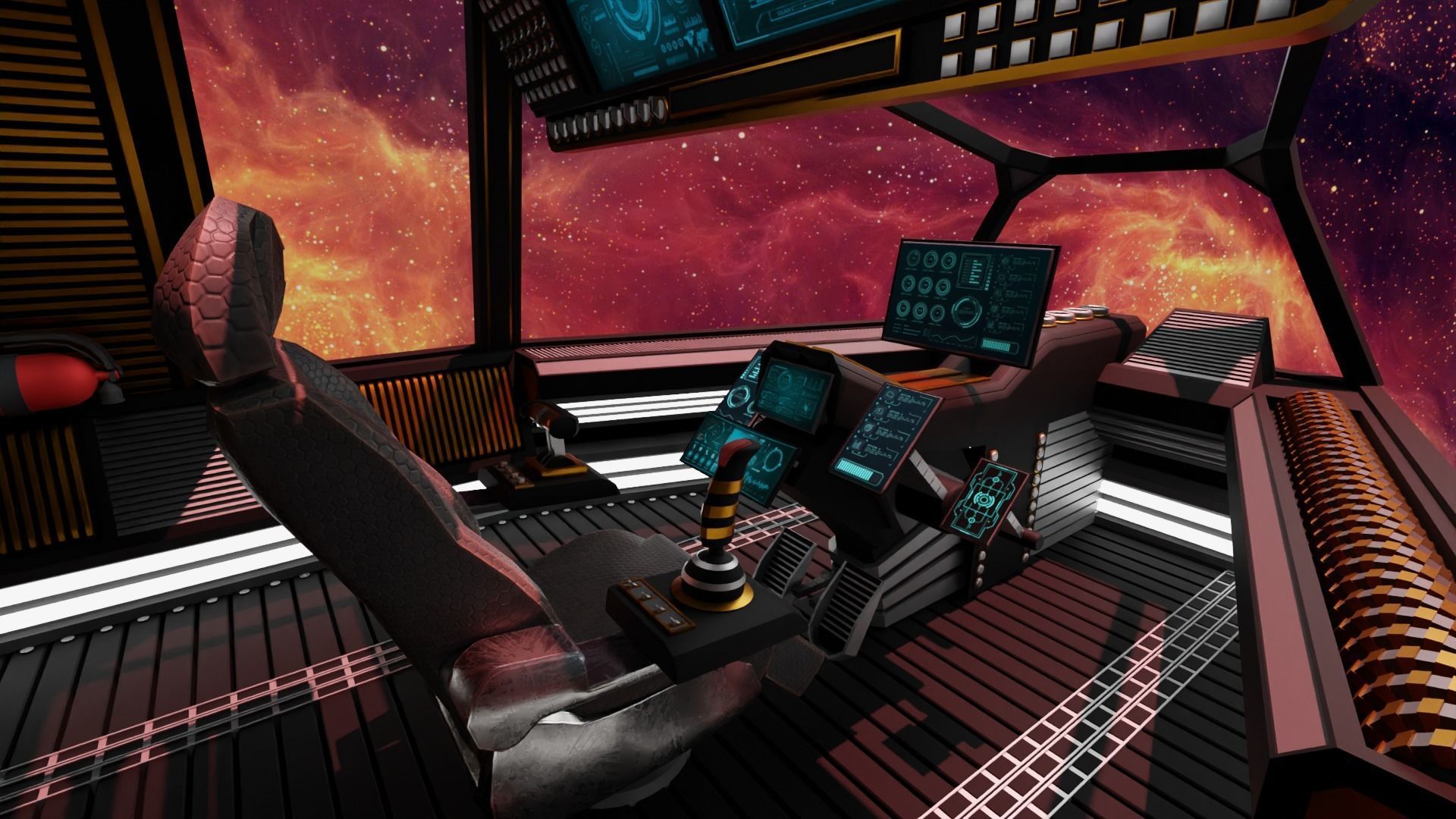Sci-Fi Fighter Cockpit 3D Model 3D model_10