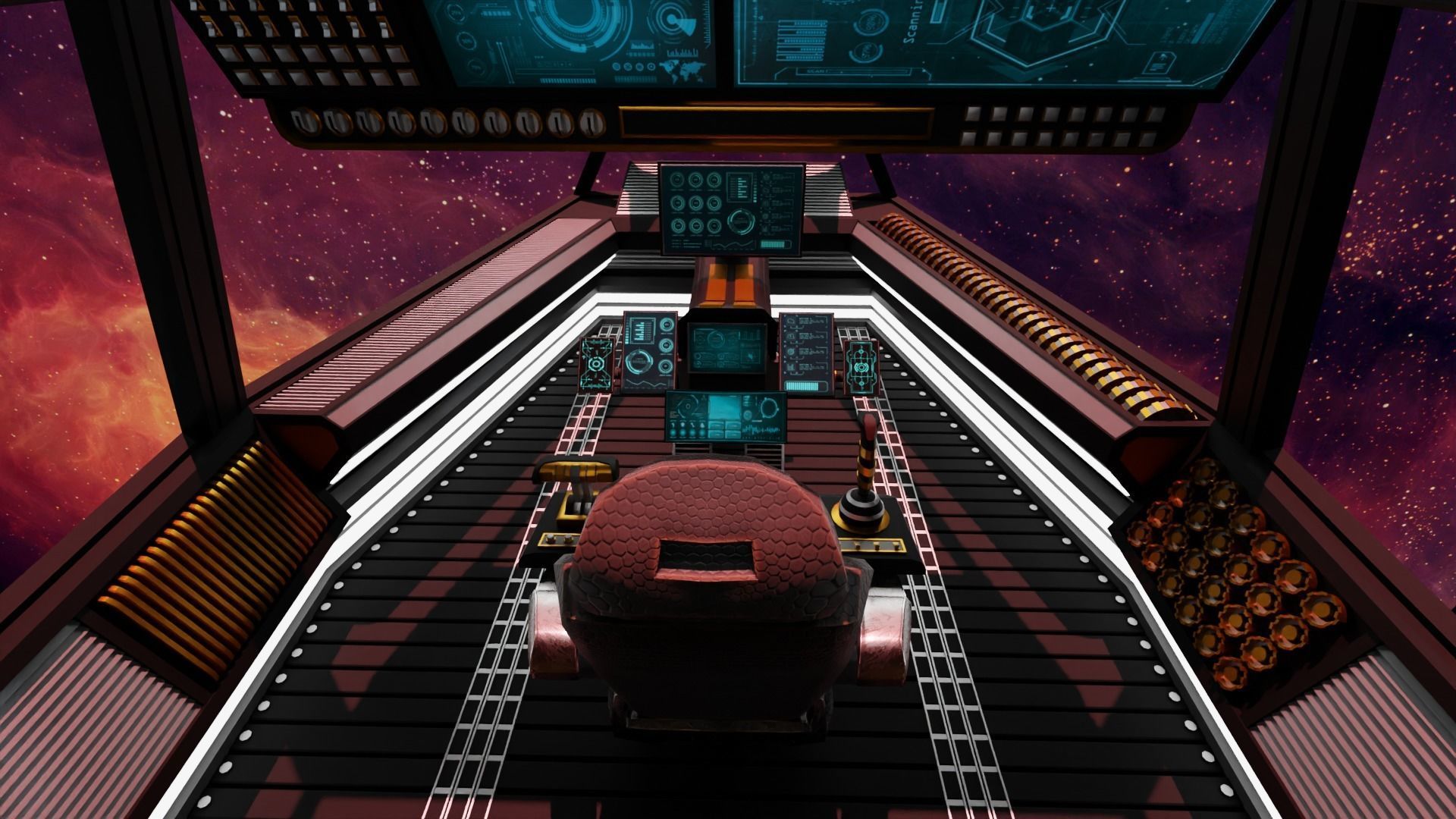 Sci-Fi Fighter Cockpit 3D Model 3D model_5
