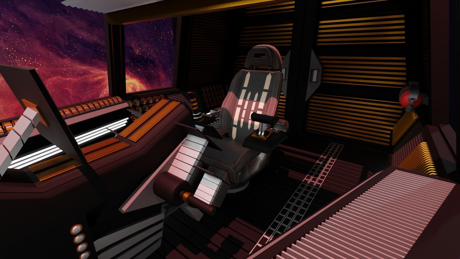 Sci-Fi Fighter Cockpit 3D Model 3D model_2