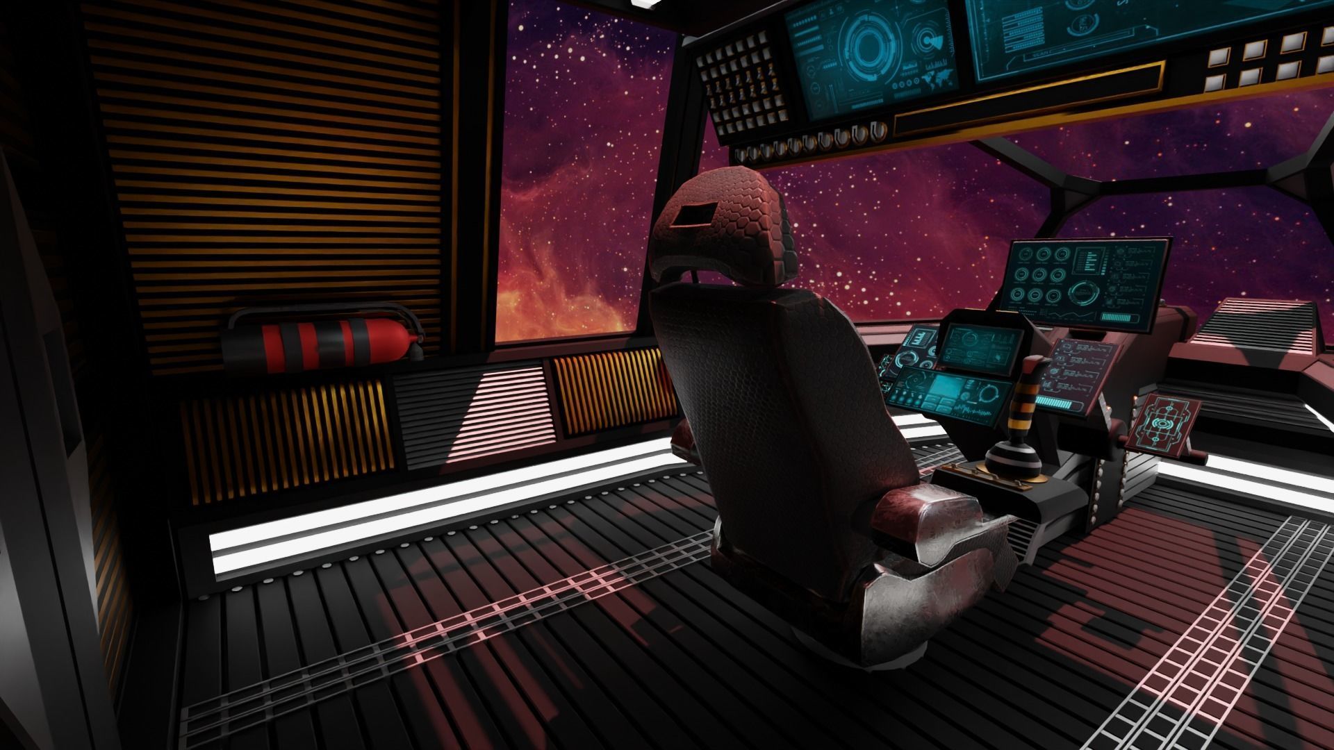 Sci-Fi Fighter Cockpit 3D Model 3D model_14