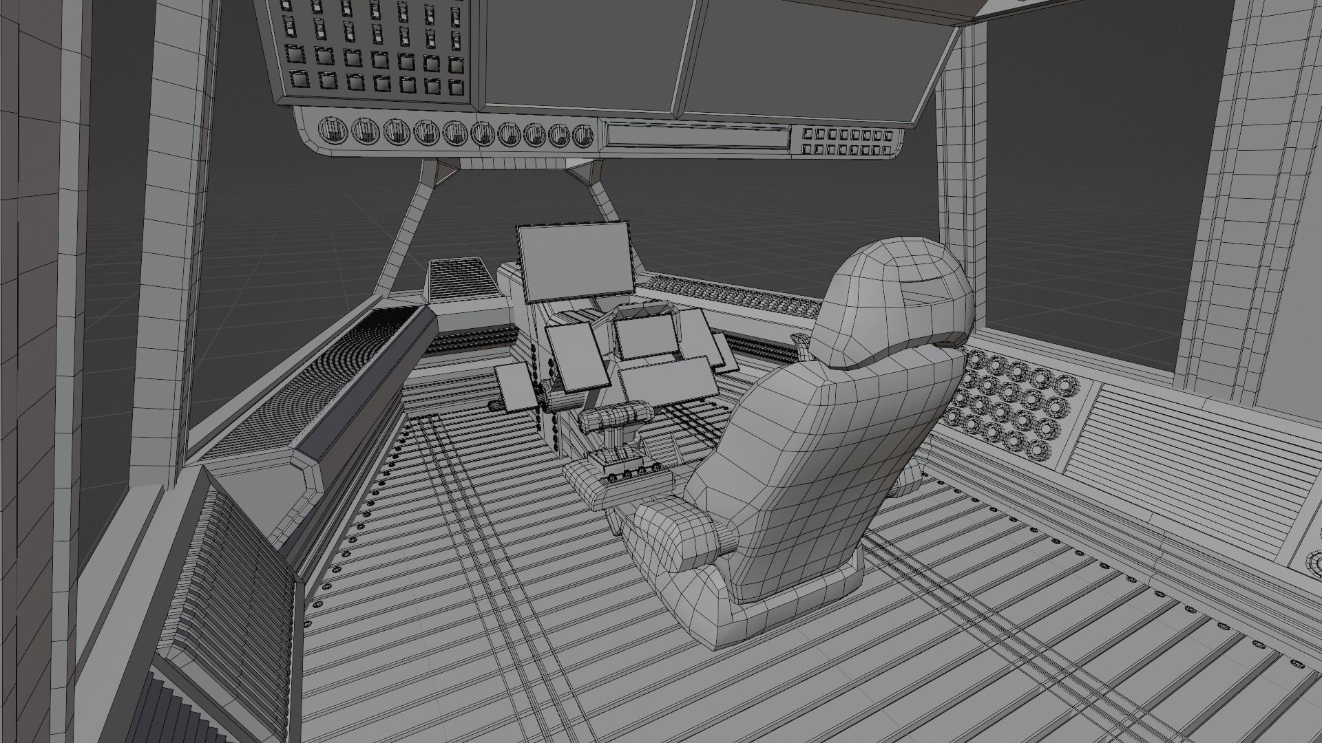 Sci-Fi Fighter Cockpit 3D Model 3D model_20
