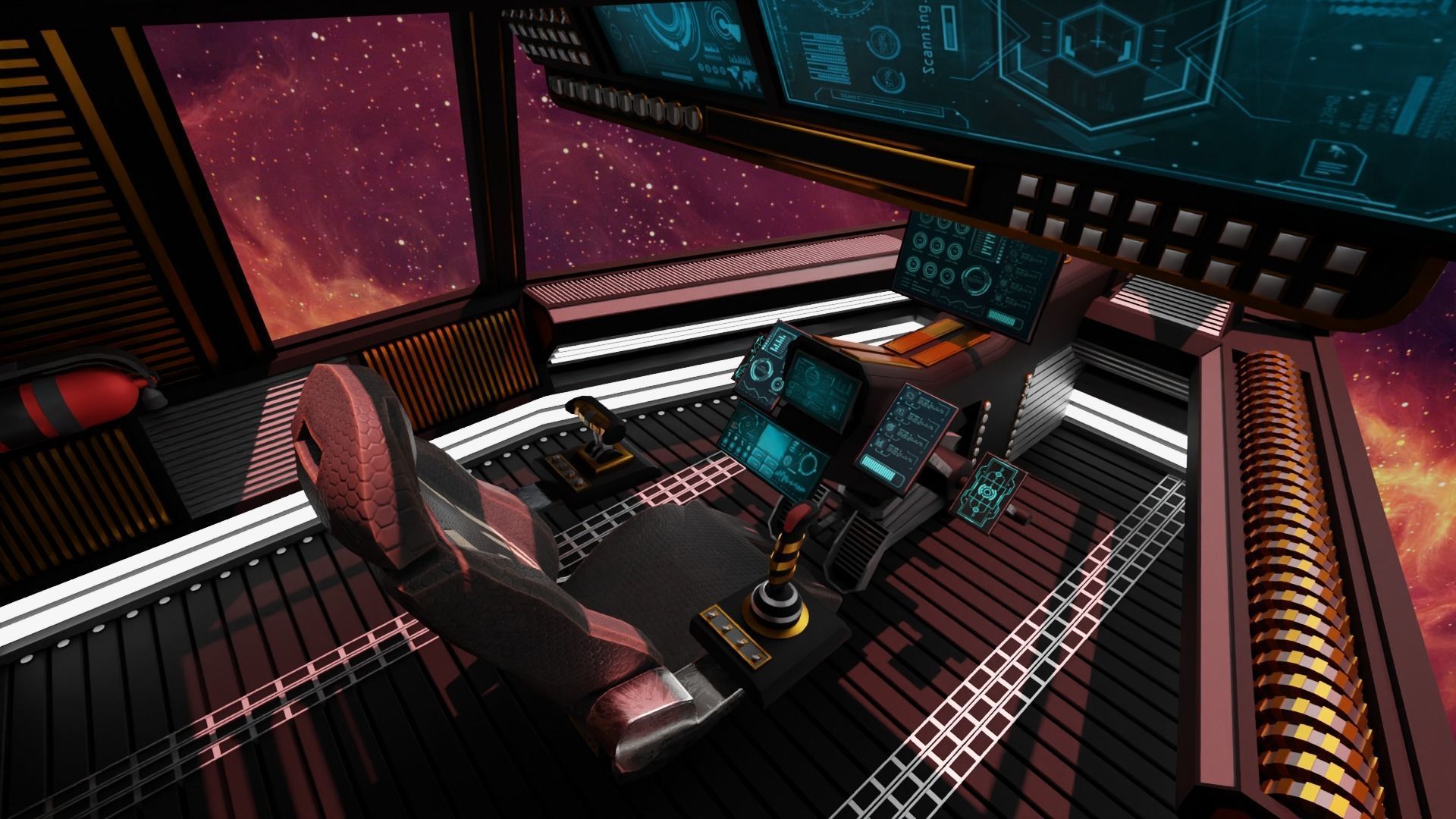 Sci-Fi Fighter Cockpit 3D Model 3D model_4