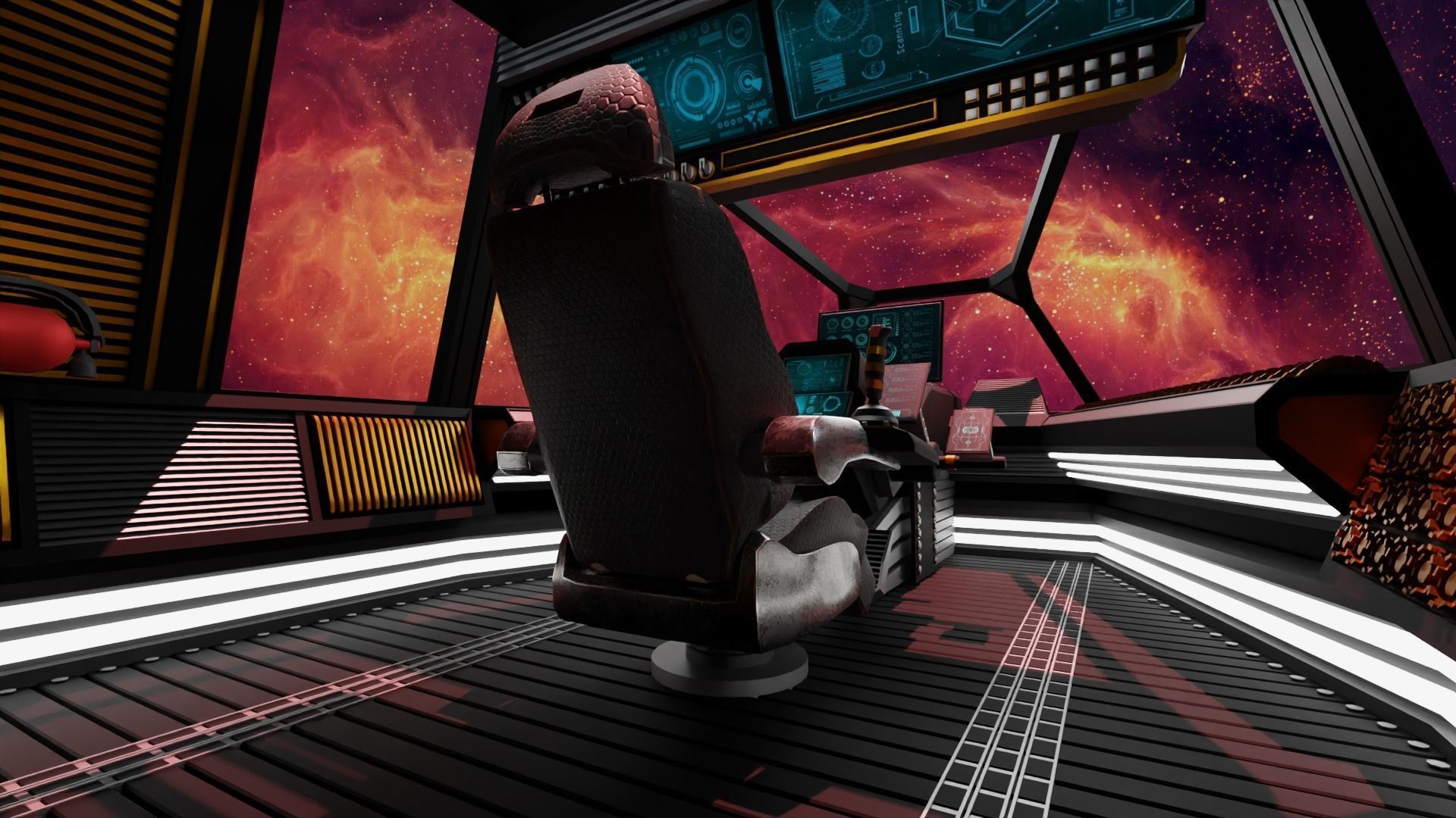 Sci-Fi Fighter Cockpit 3D Model 3D model_8