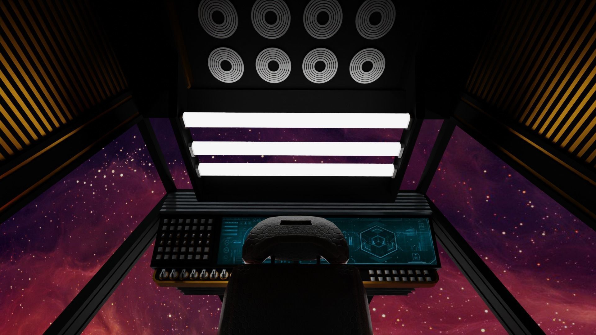 Sci-Fi Fighter Cockpit 3D Model 3D model_12