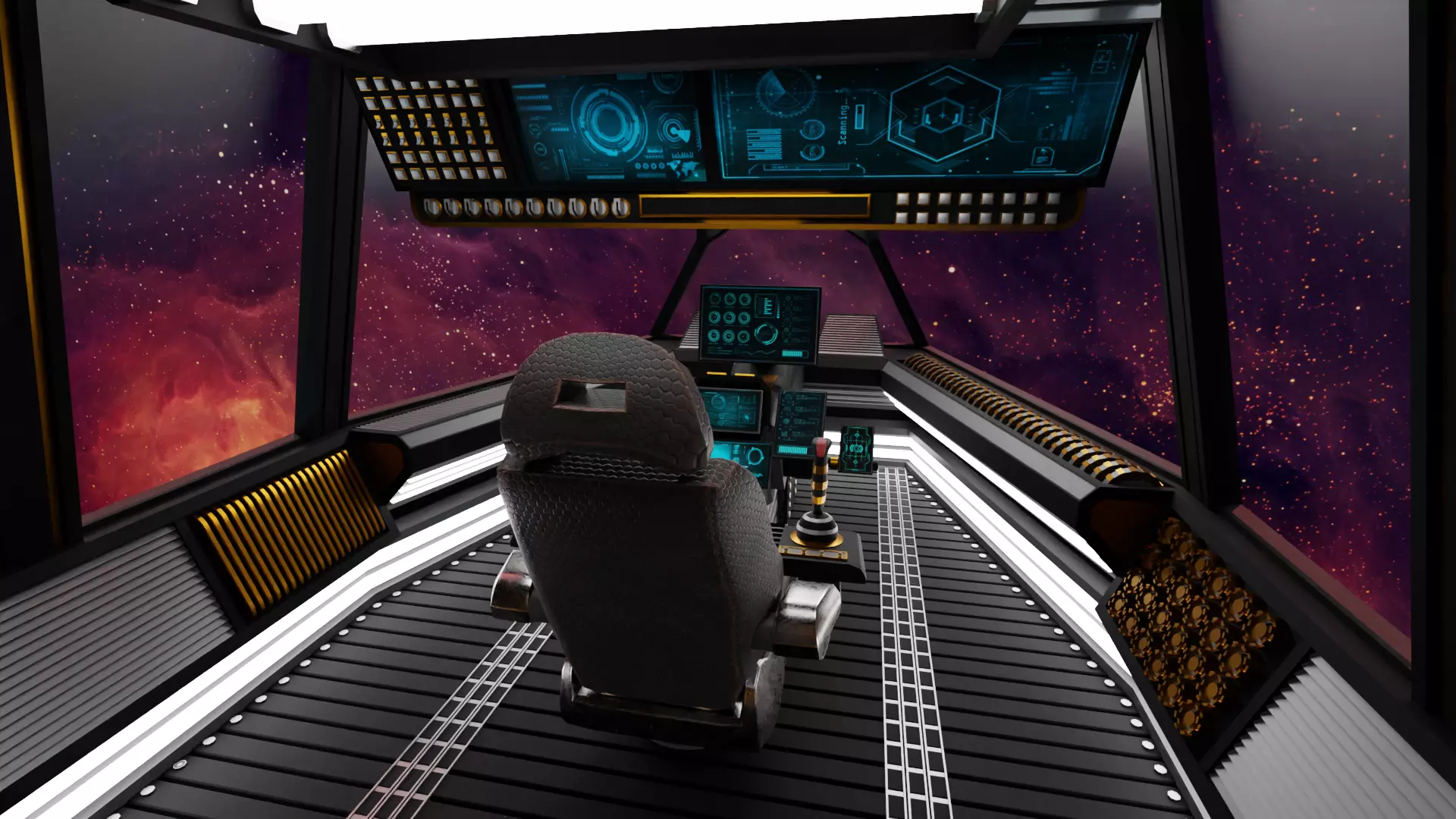 Sci-Fi Fighter Cockpit 3D Model 3D model_0