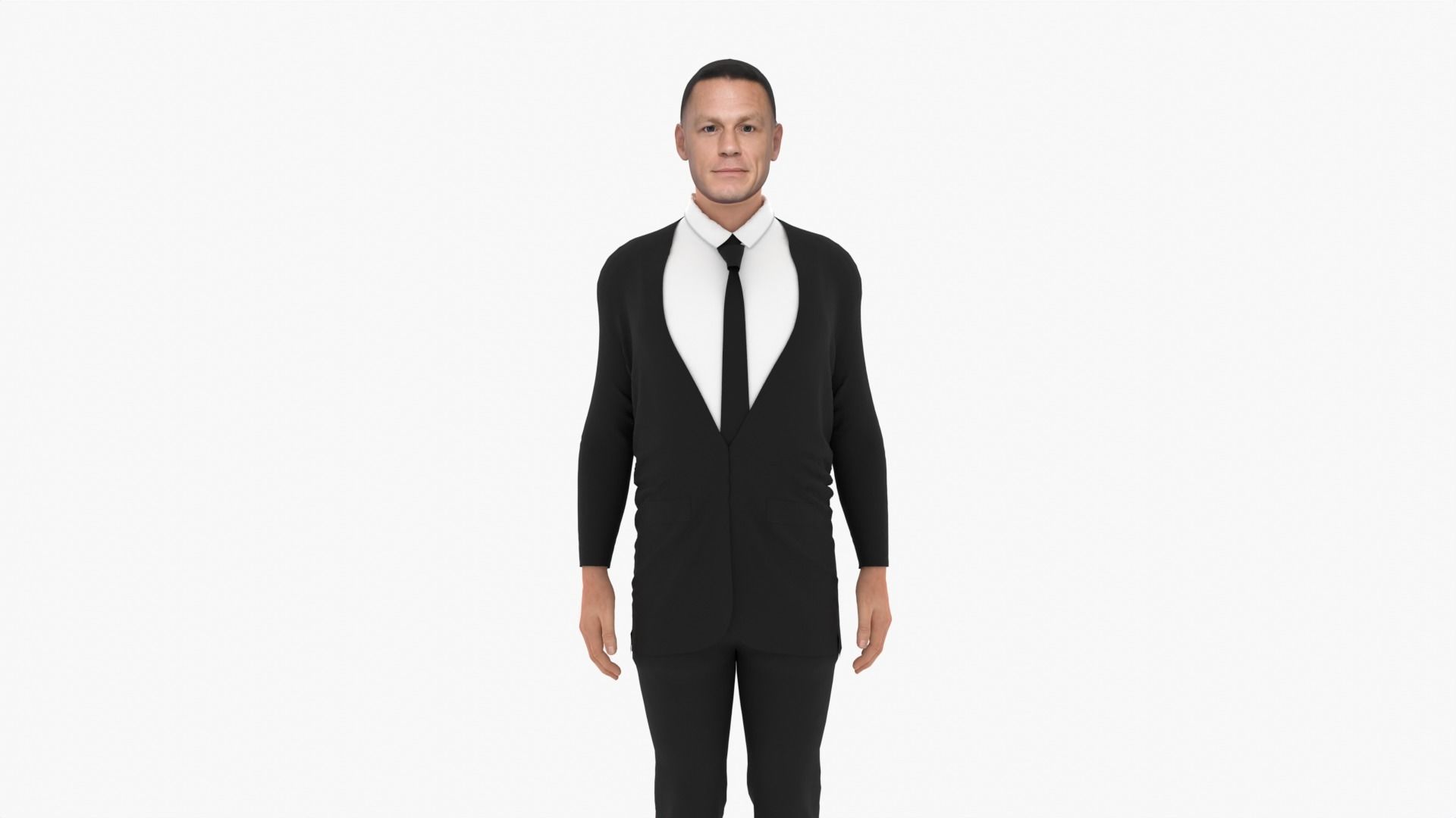 John Cena Low-poly 3D model_1