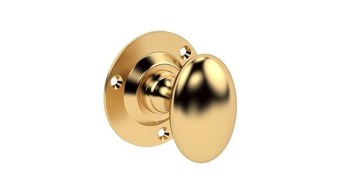 Oval Mortice Door Knob 3D model