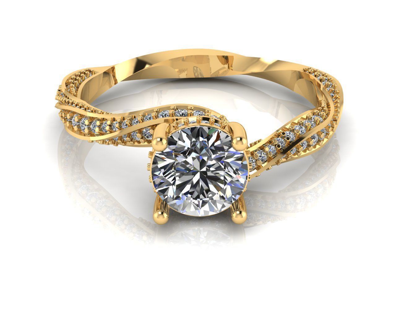 Diamond Ring 3D print model_1