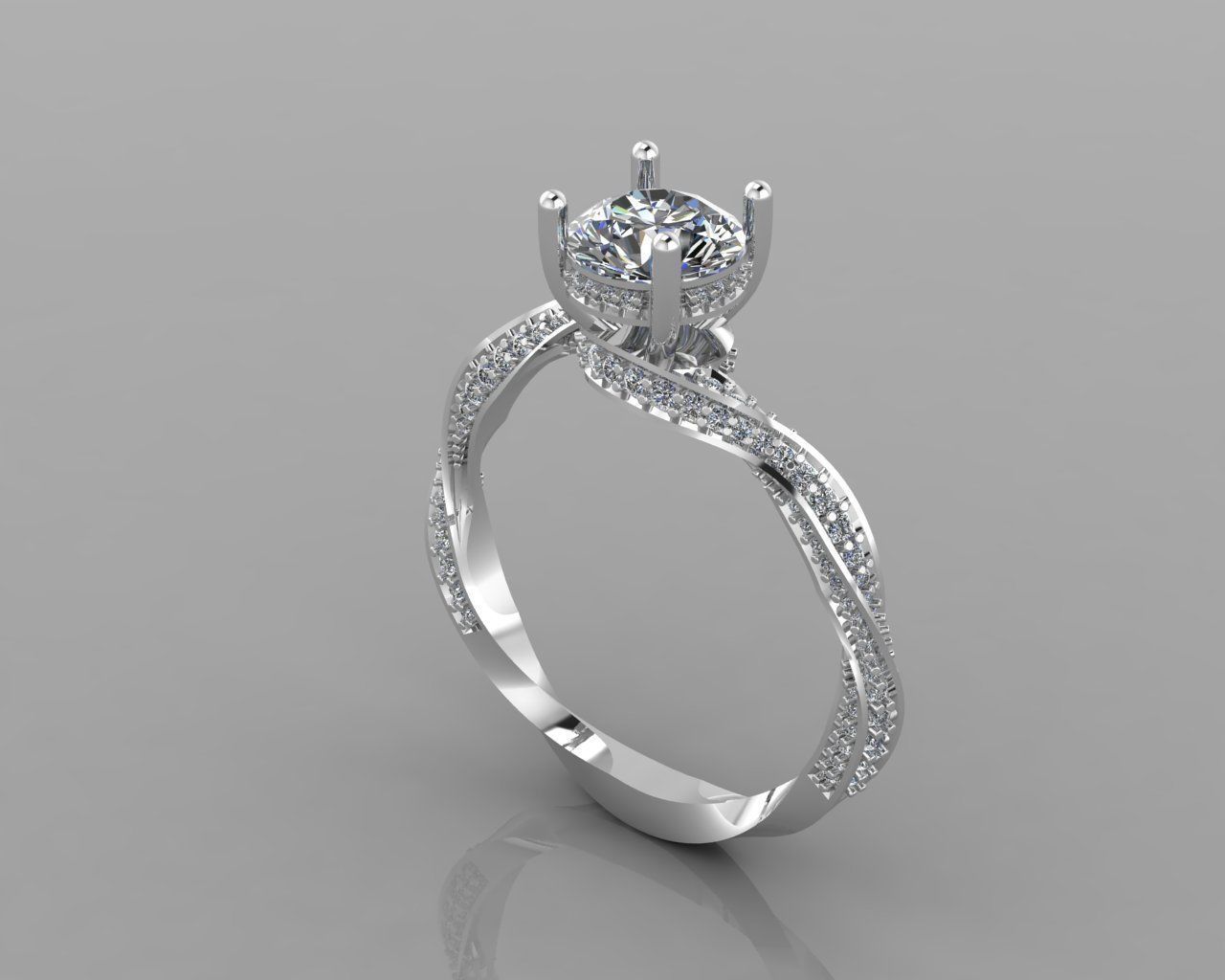 Diamond Ring 3D print model_8