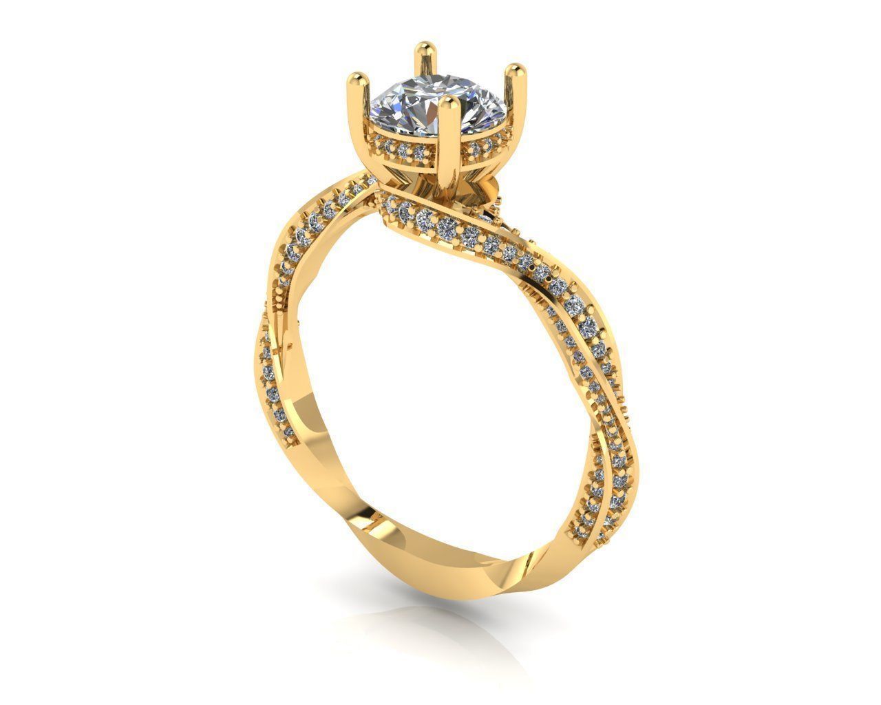 Diamond Ring 3D print model_2