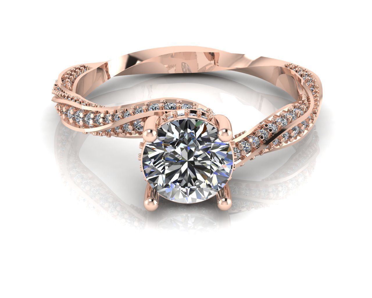 Diamond Ring 3D print model_4