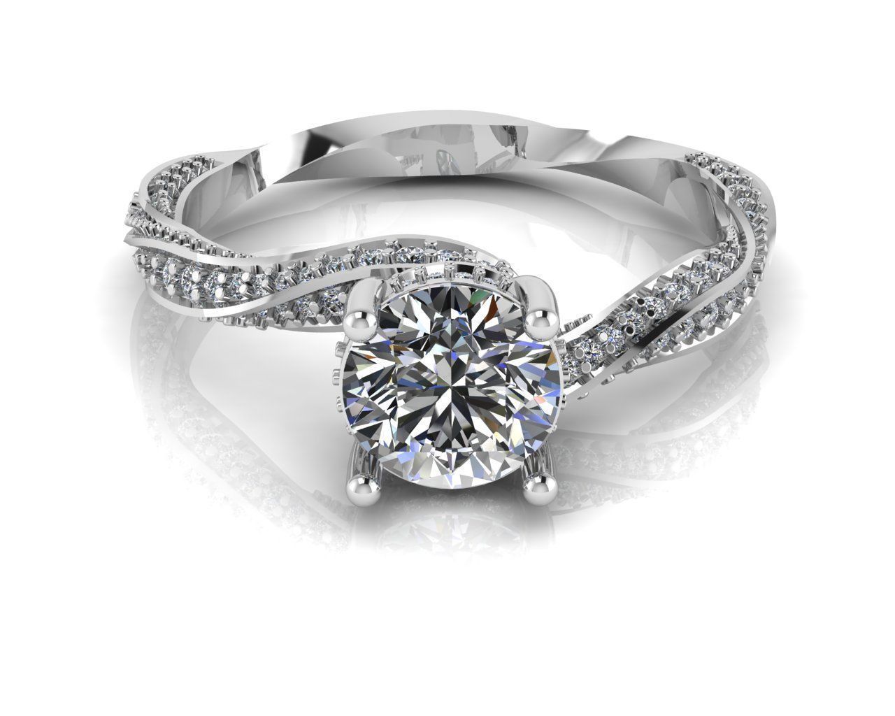 Diamond Ring 3D print model_5