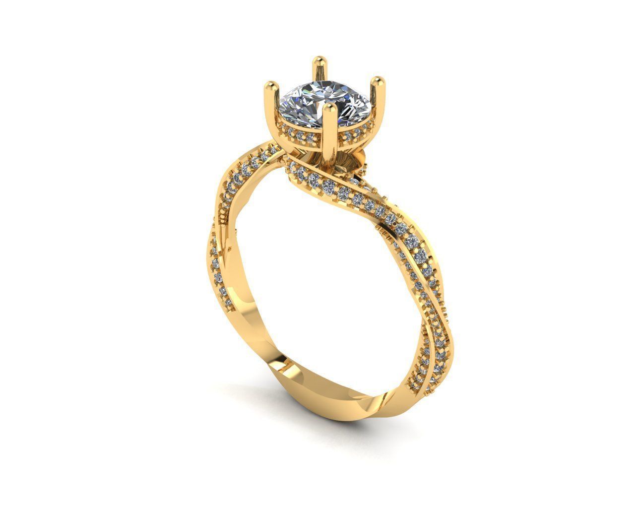 Diamond Ring 3D print model_12