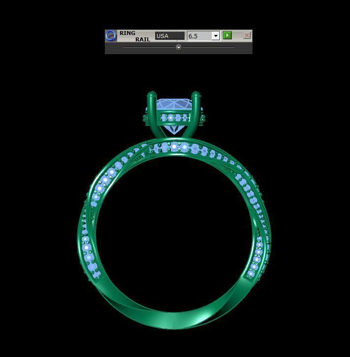 Diamond Ring 3D print model_9