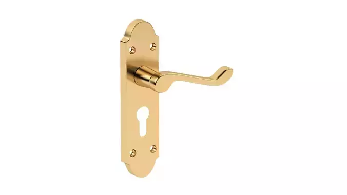 Oxford Door Handle Brass 