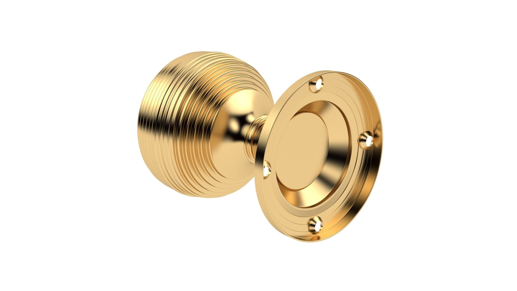 Reeded Mortice Door Knob 3D model_2