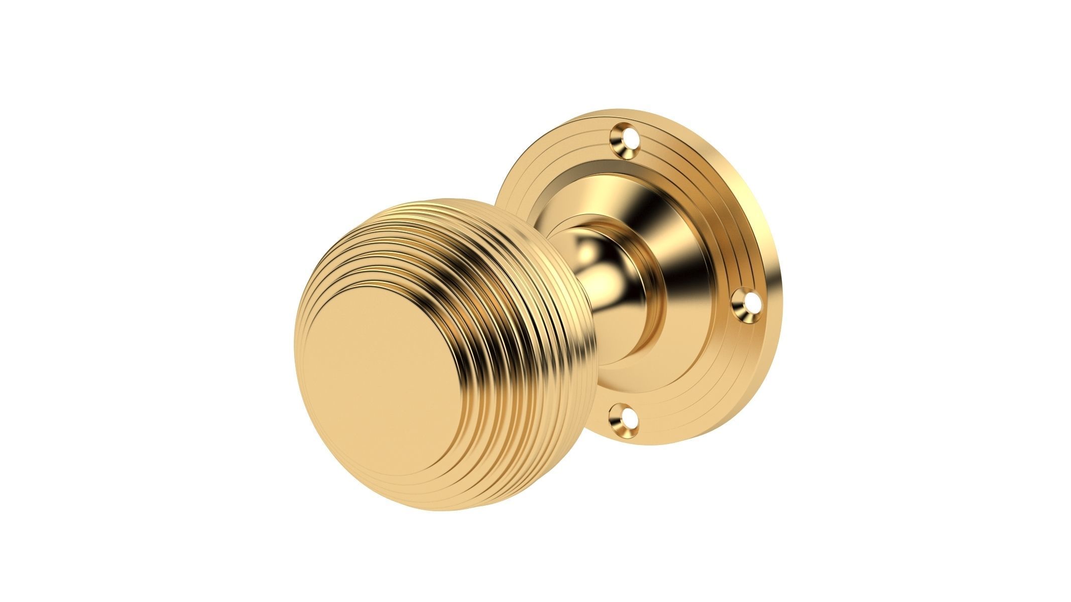 Reeded Mortice Door Knob 3D model_3