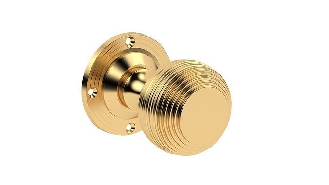 Reeded Mortice Door Knob 3D model