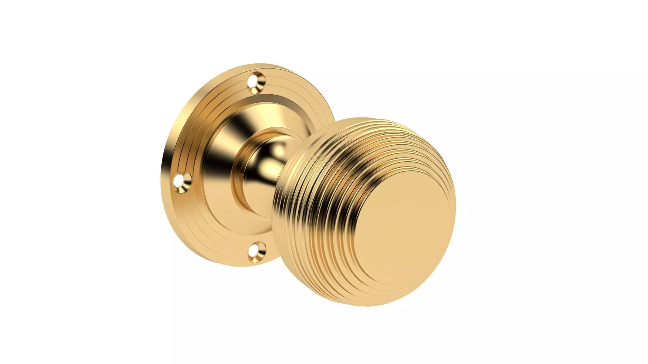 Reeded Mortice Door Knob 3D model_0