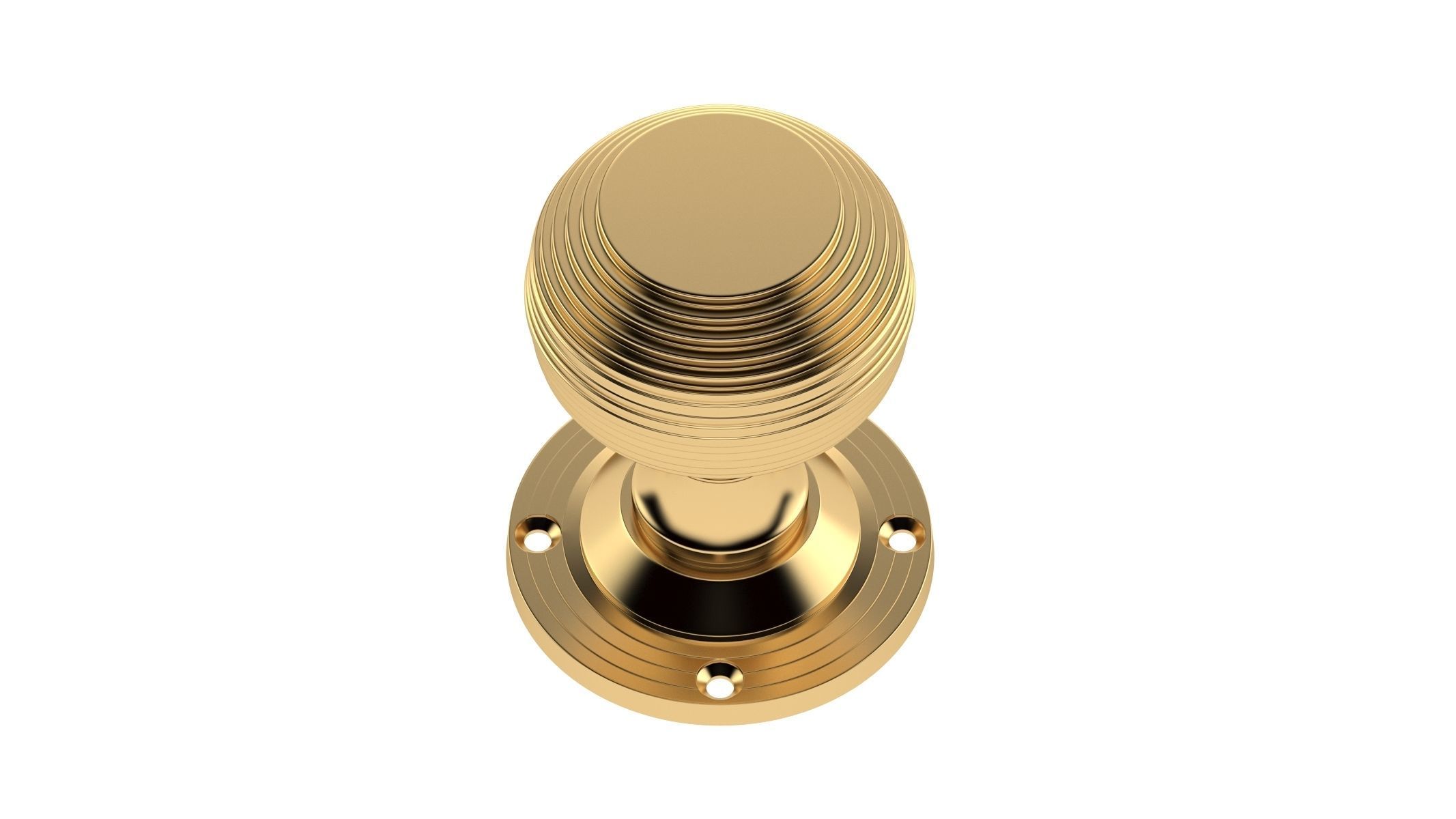 Reeded Mortice Door Knob 3D model_4