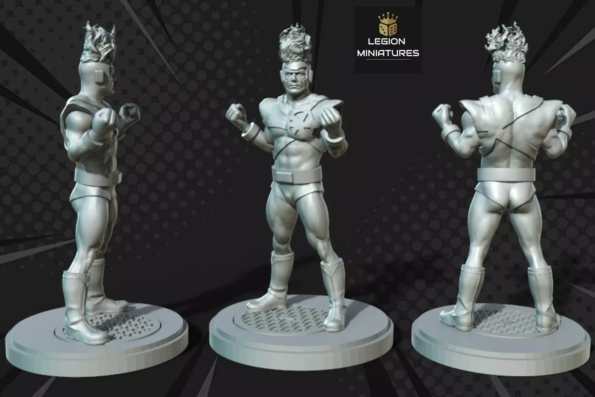 MARVEL CRISIS PROTOCOL FIRESTORM PRESUPPORTED INCLUDED 3D print model_0