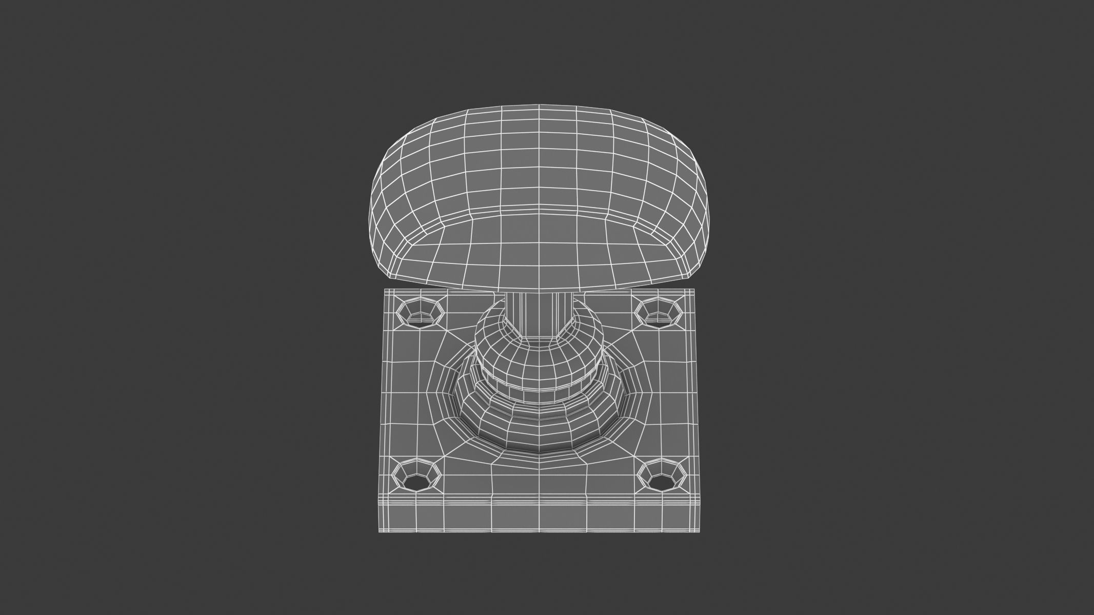  Square Rose Mortice Door Knob 3D model_9