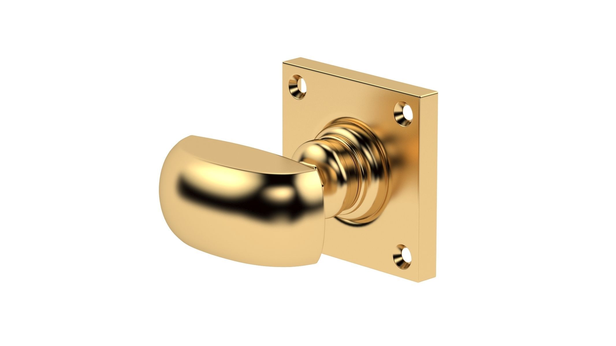  Square Rose Mortice Door Knob 3D model_3