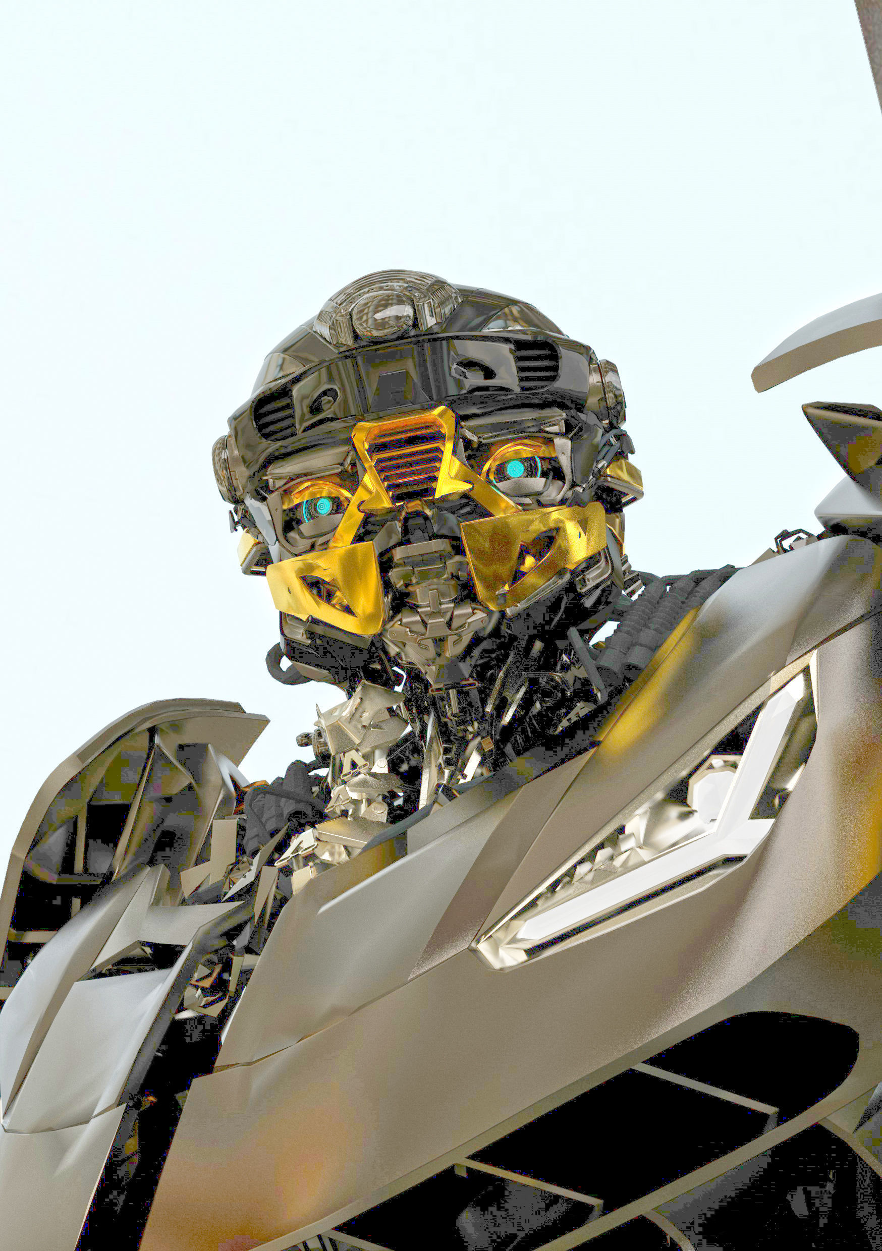 HOT ROD autobot Transformers last knight Rigged 3D model_7