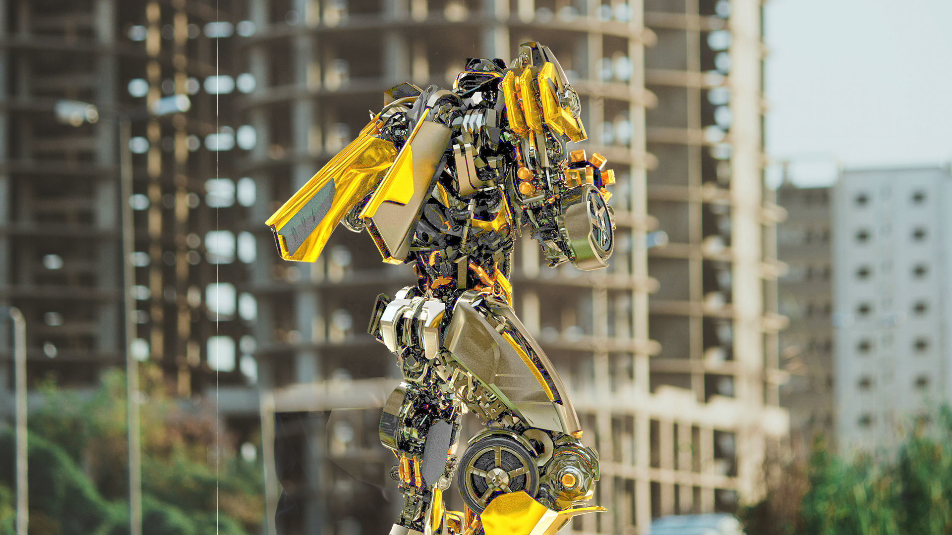 HOT ROD autobot Transformers last knight Rigged 3D model_2