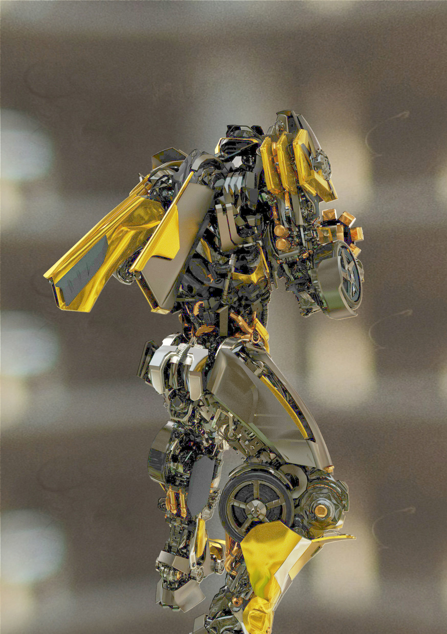 HOT ROD autobot Transformers last knight Rigged 3D model_6