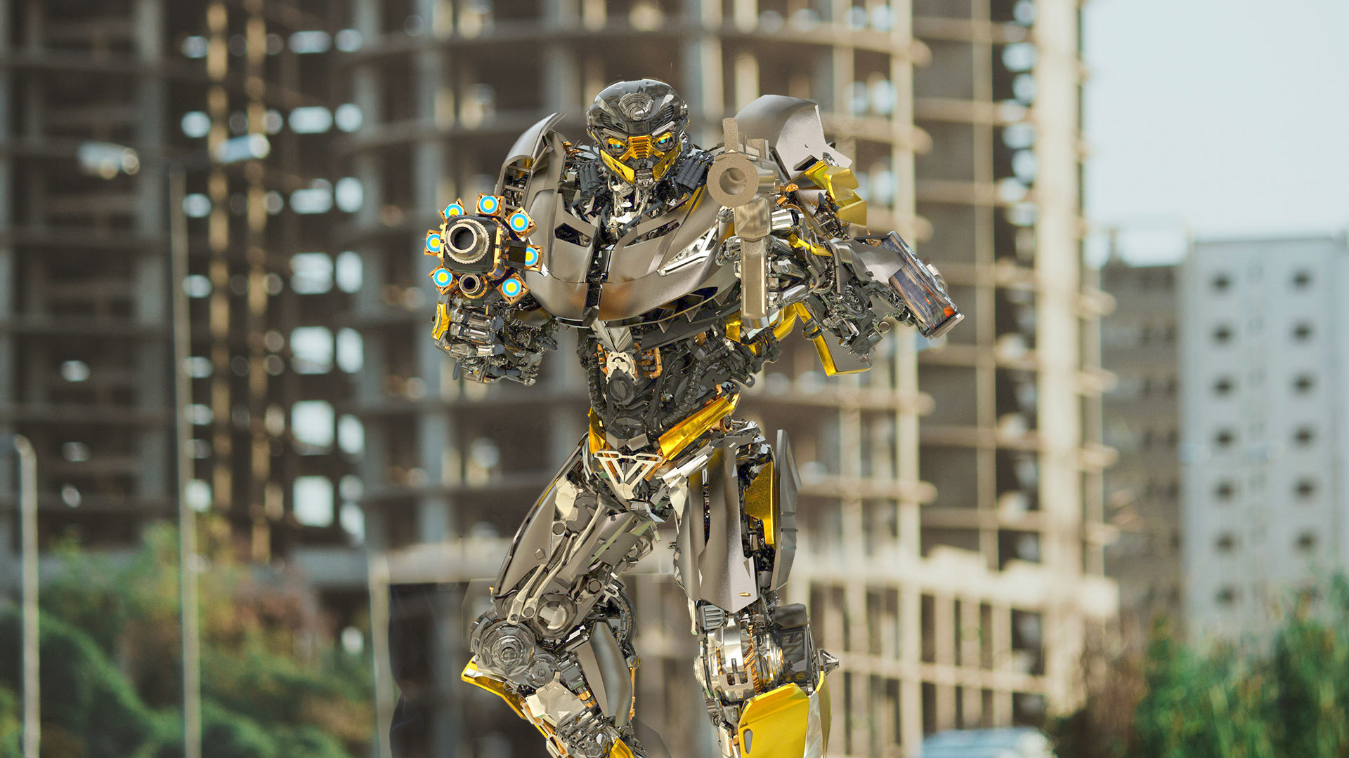 HOT ROD autobot Transformers last knight Rigged 3D model_3