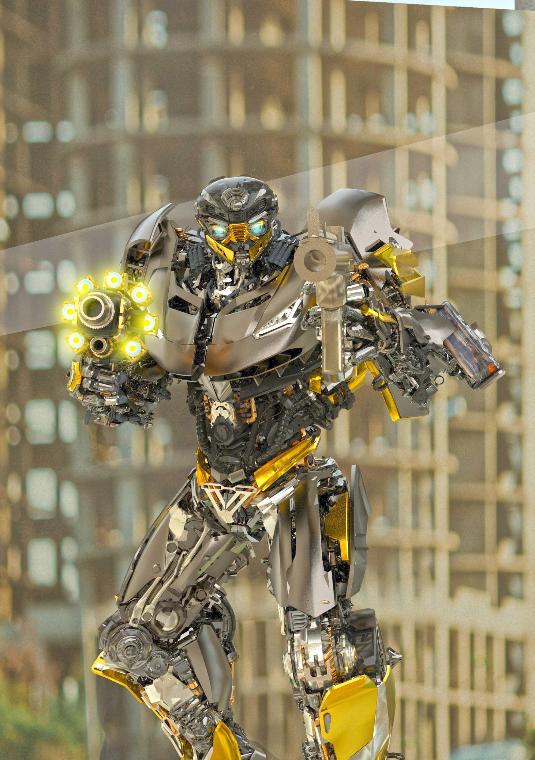 HOT ROD autobot Transformers last knight Rigged 3D model_5