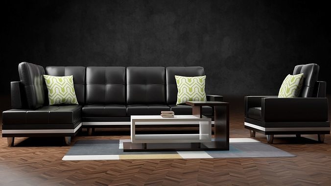 Modern Sofa Low-poly 3D model