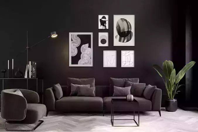livingroom scene 02 3D model