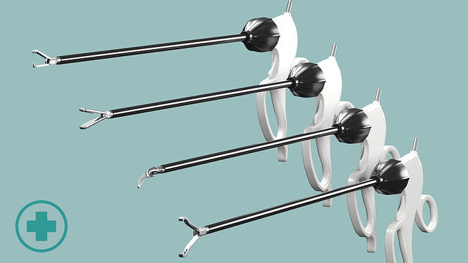 Laparoscopic Surgical Instruments Low-poly 3D model