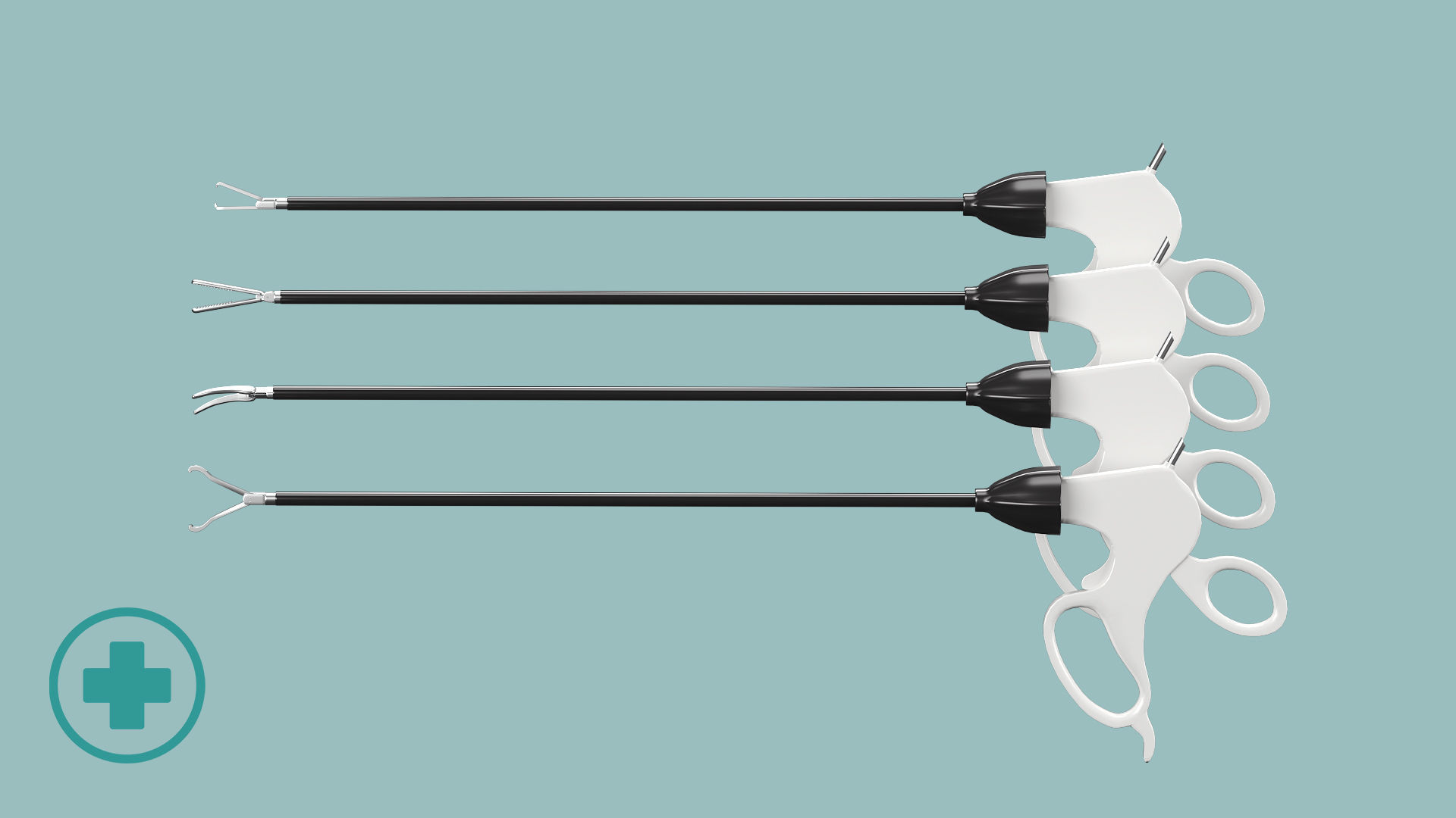 Laparoscopic Surgical Instruments Low-poly 3D model_7