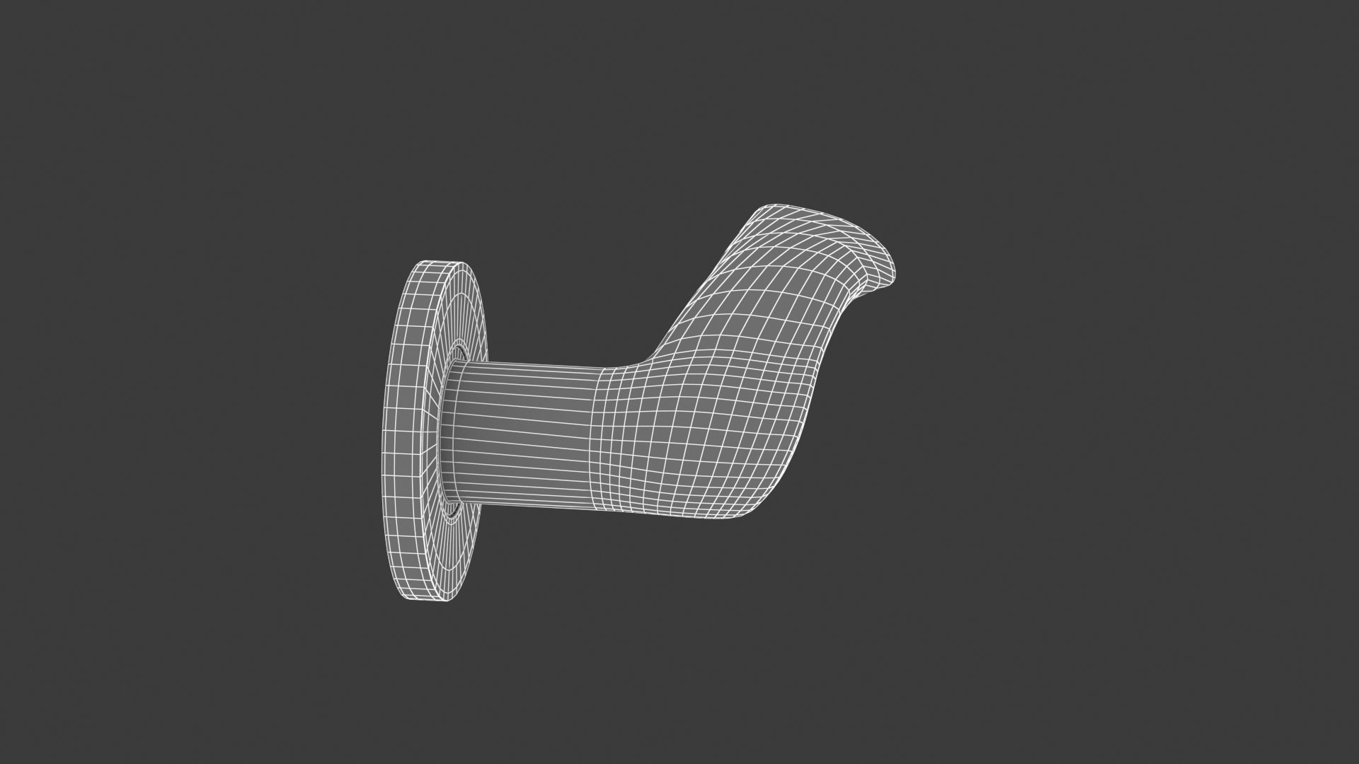 Urfic Belgravia Door Handle Matt Black 3D model_6