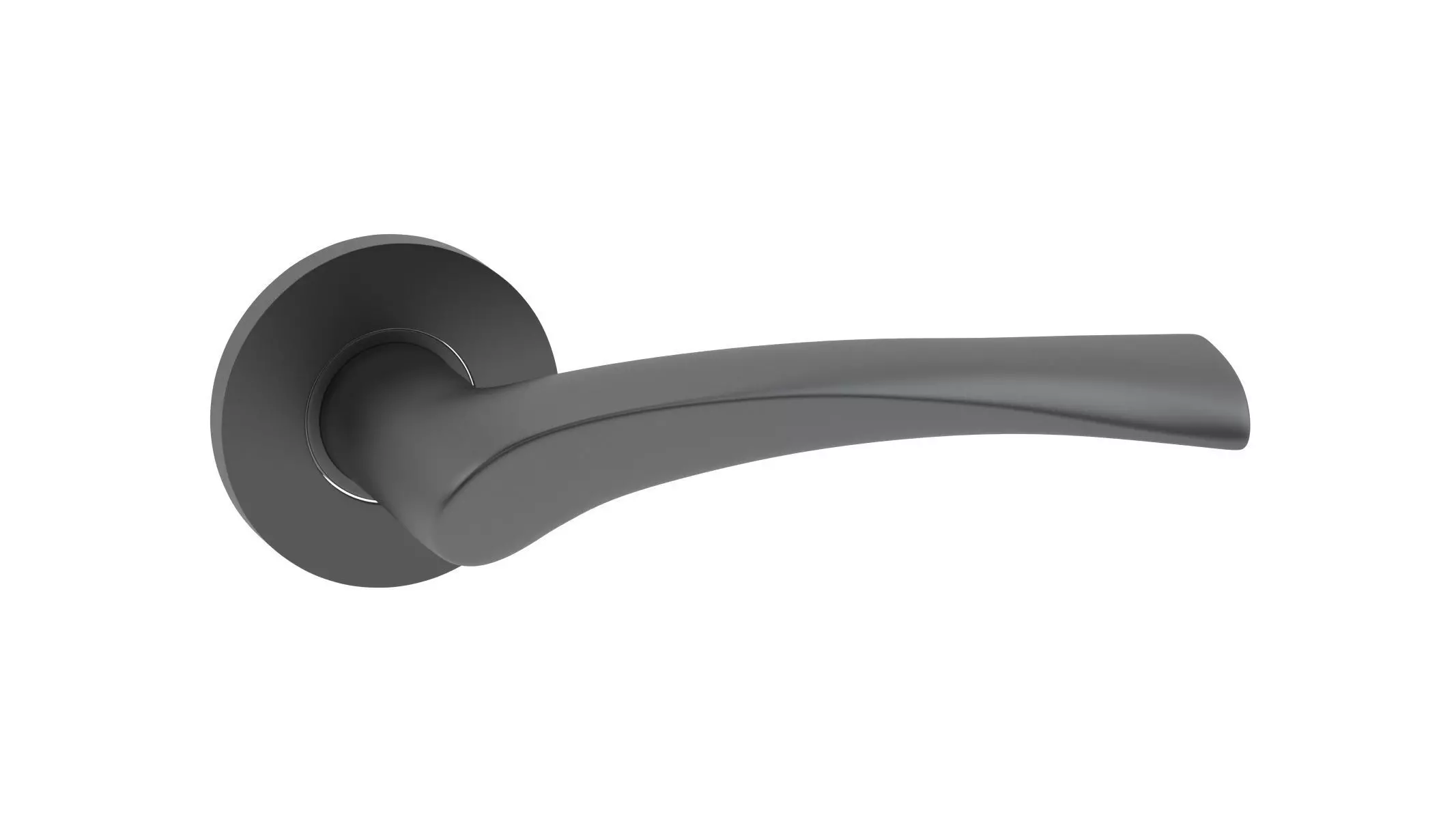 Urfic Belgravia Door Handle Matt Black 3D model_0