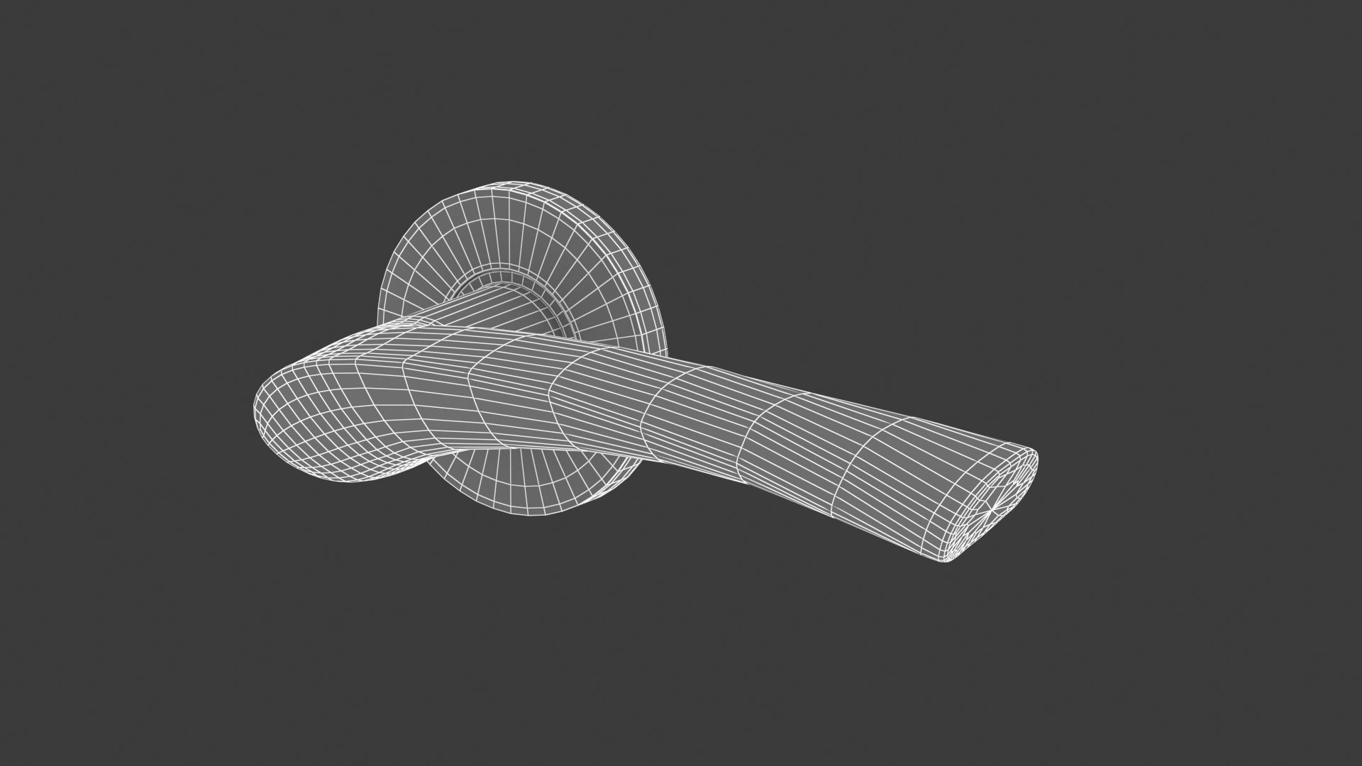 Urfic Belgravia Door Handle Matt Black 3D model_9