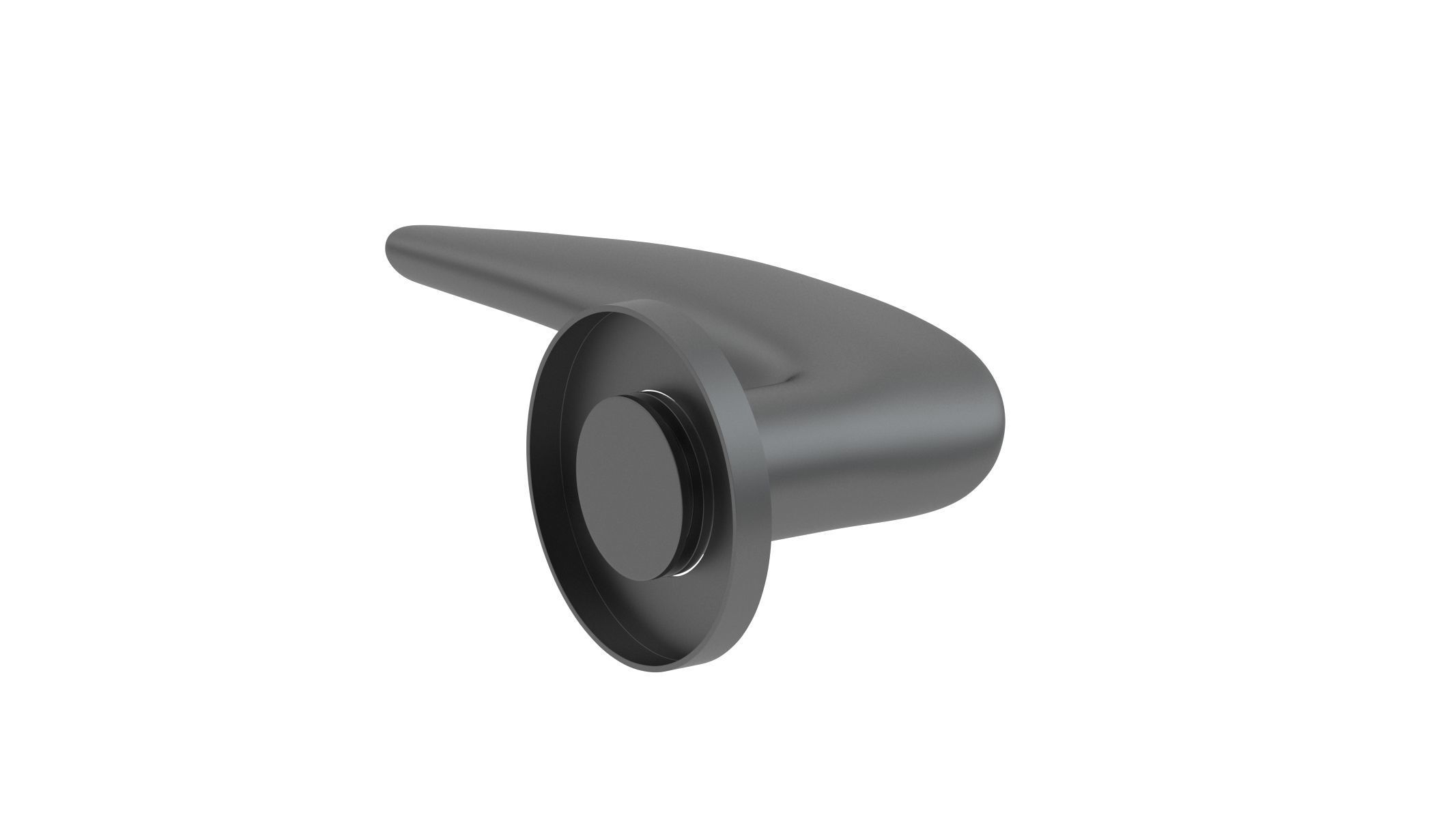 Urfic Belgravia Door Handle Matt Black 3D model_2