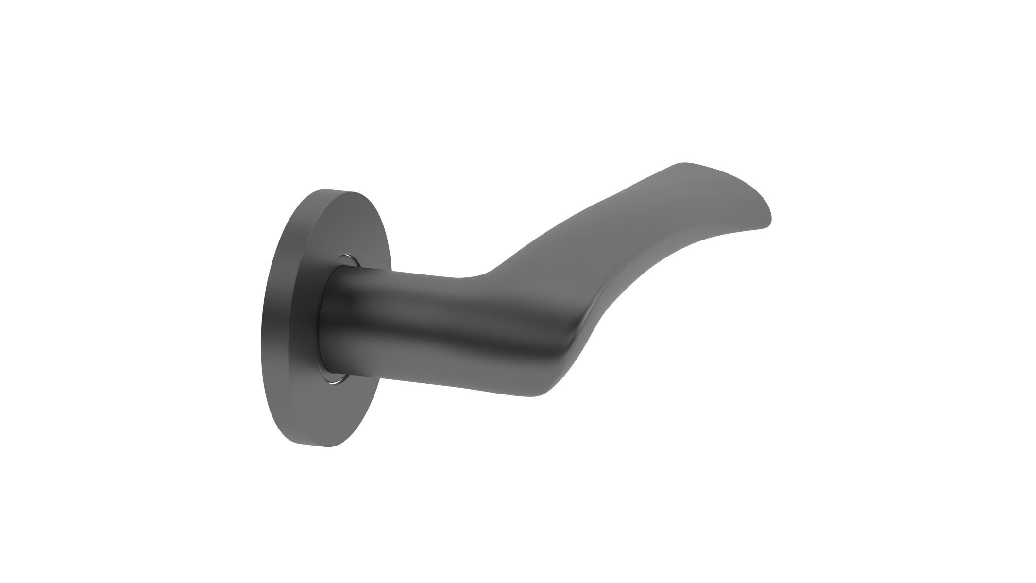 Urfic Belgravia Door Handle Matt Black 3D model_1
