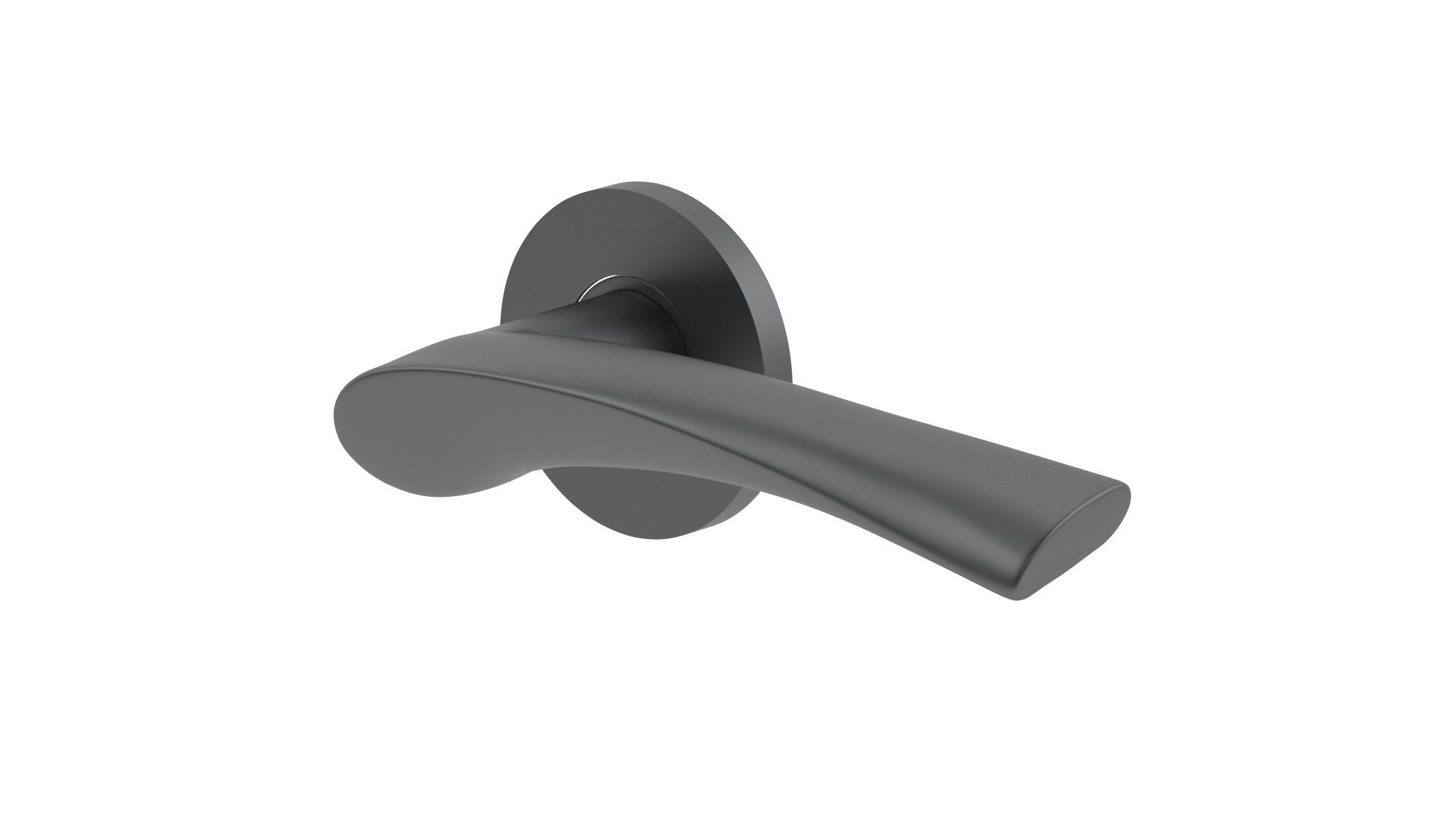 Urfic Belgravia Door Handle Matt Black 3D model_4