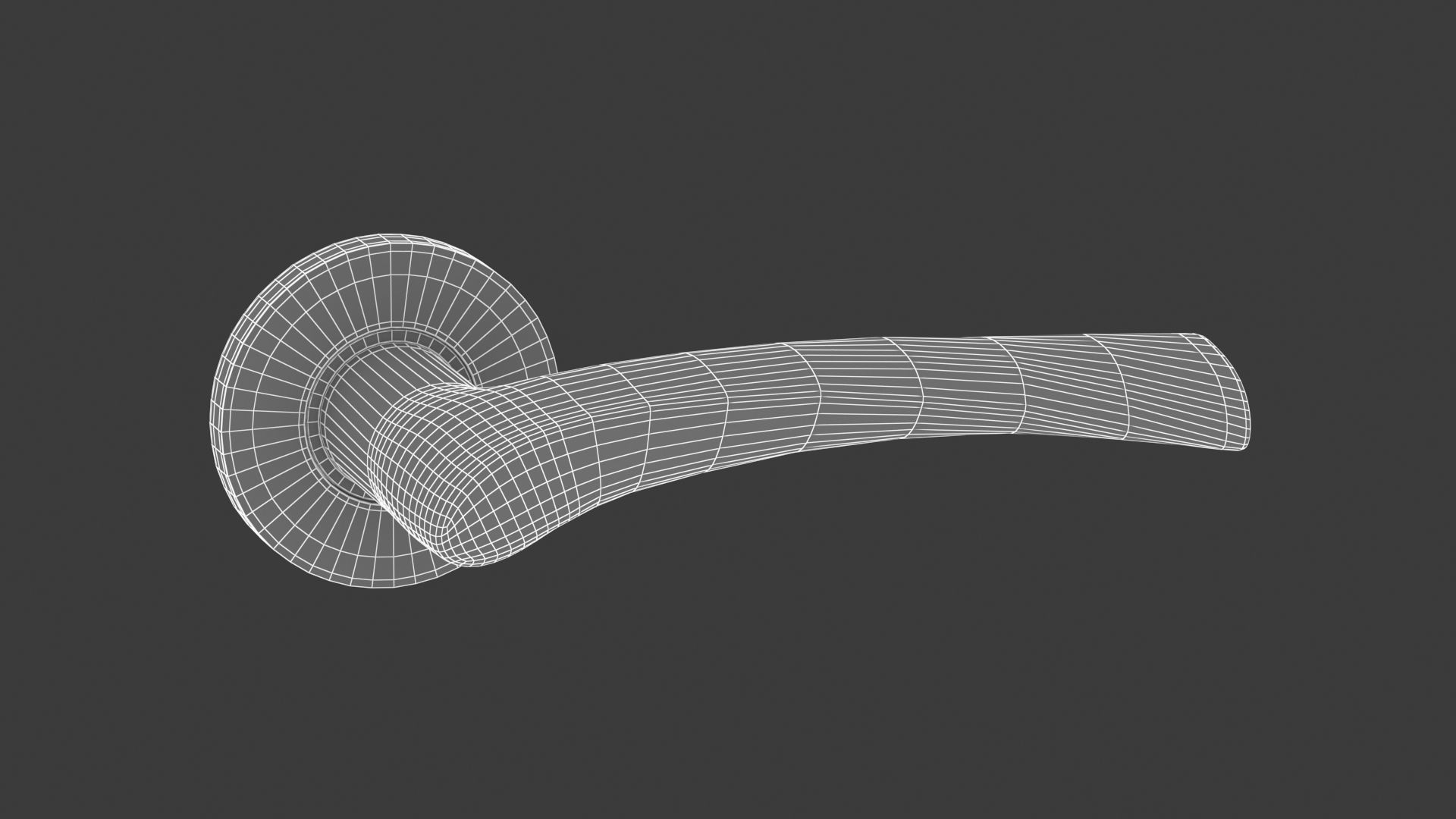 Urfic Belgravia Door Handle Matt Black 3D model_5