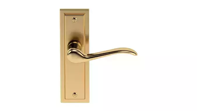 Urfic Porto Door Handles Brass 3D model