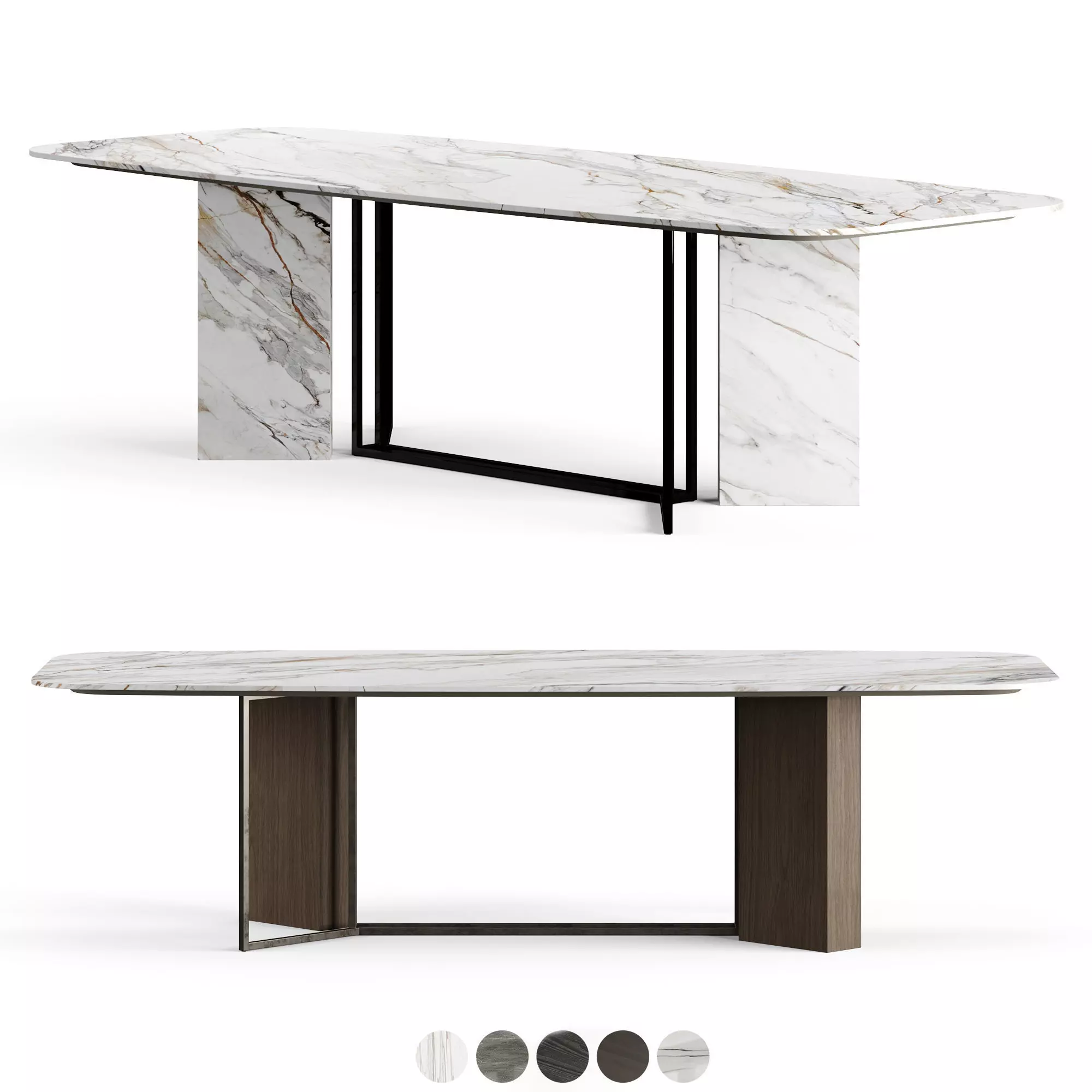 Meridiani Plinto Rectangle Table 280 cm by Andrea Parisio 3D model_0