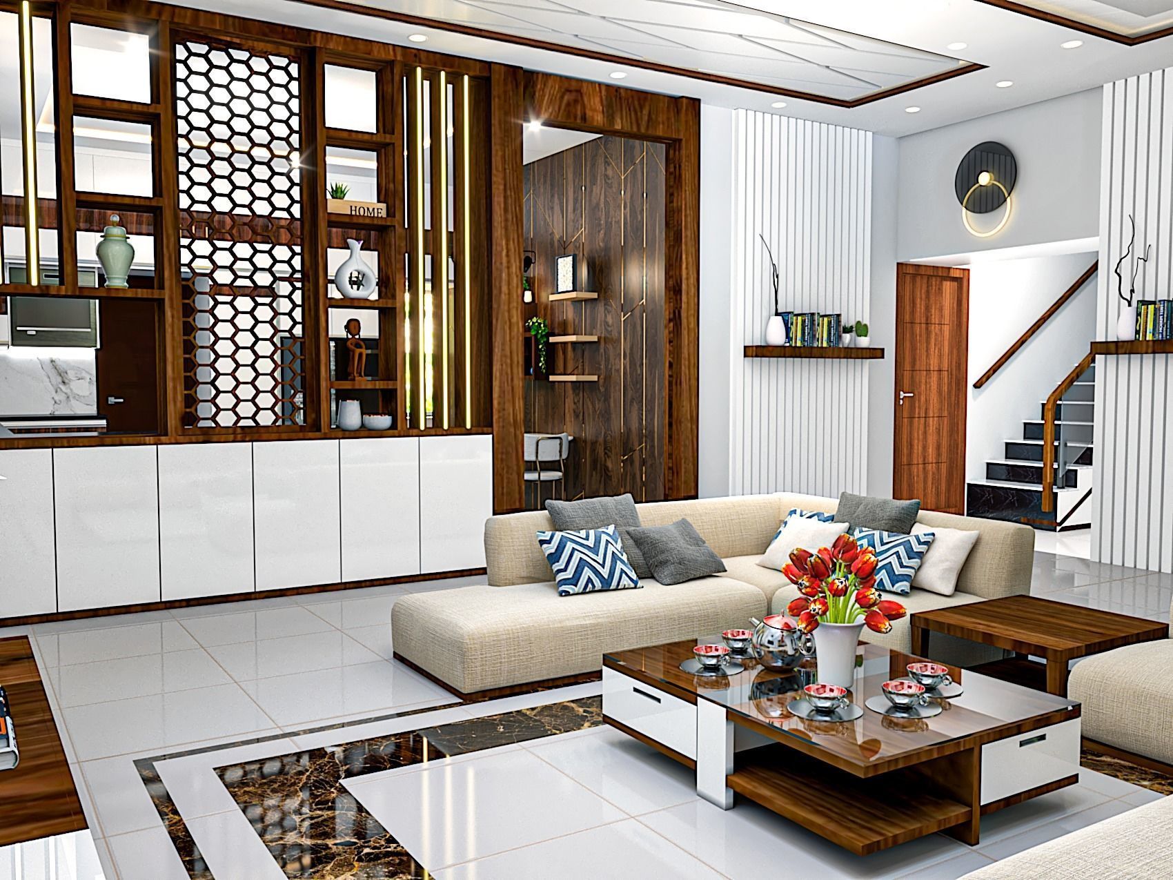 4BHK Modular Interior 3D model_9