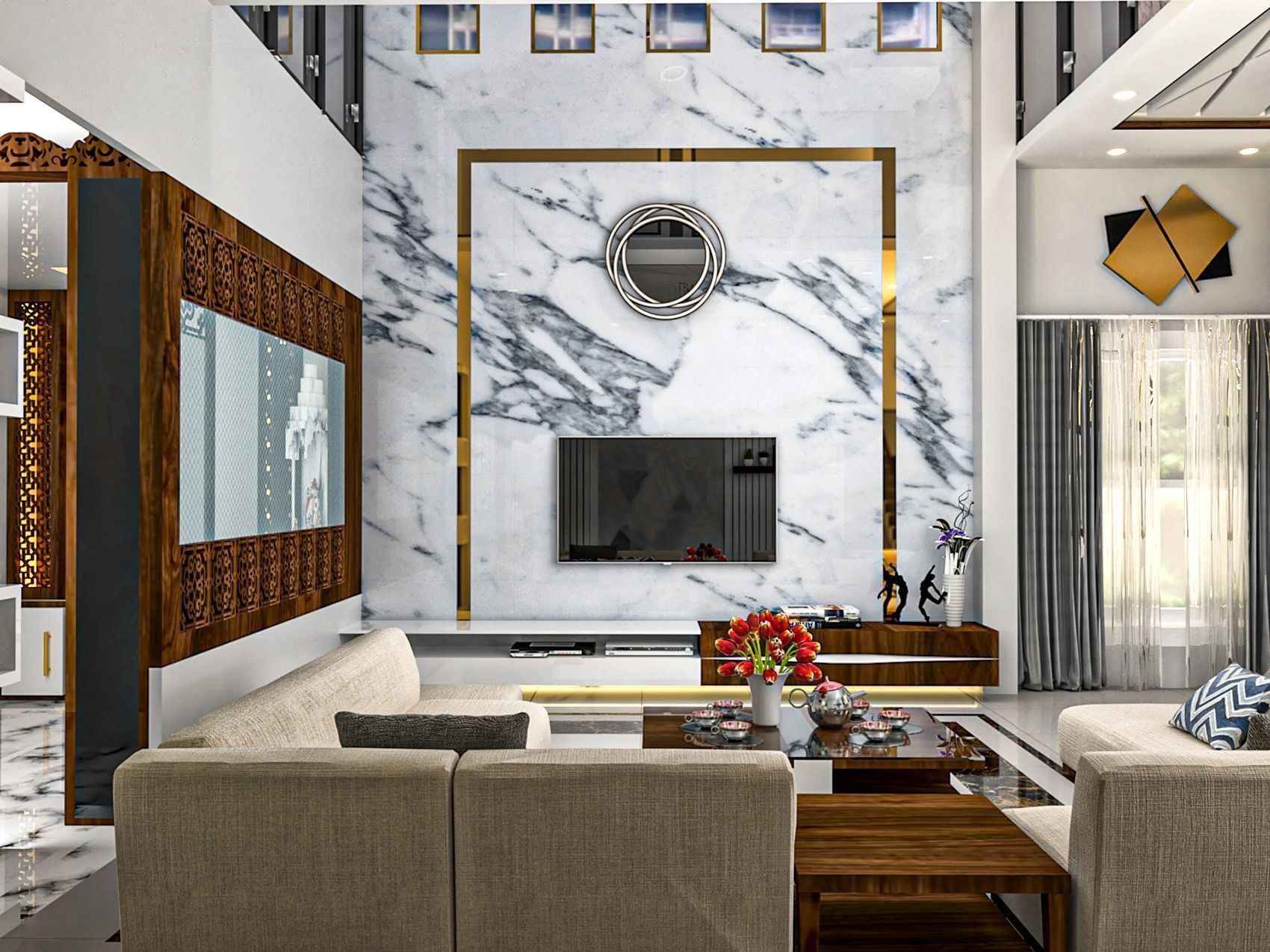 4BHK Modular Interior 3D model_14