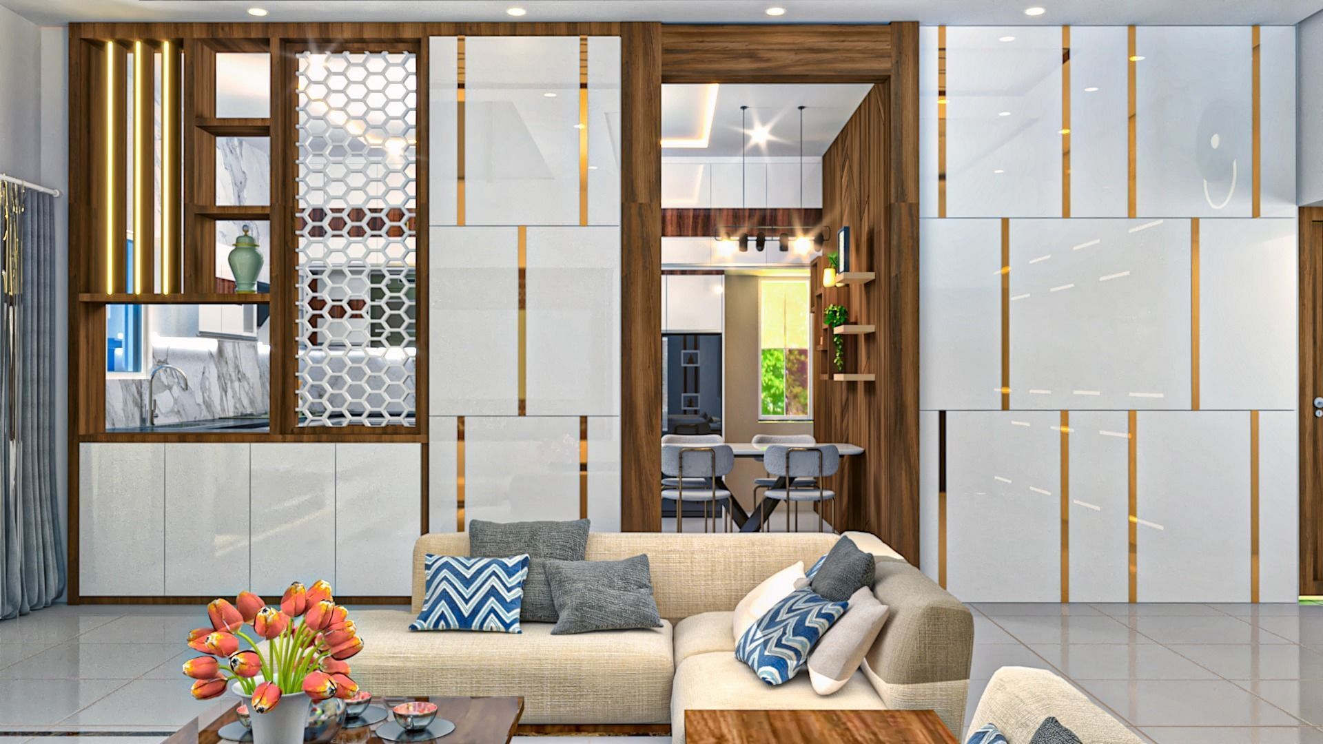 4BHK Modular Interior 3D model_19