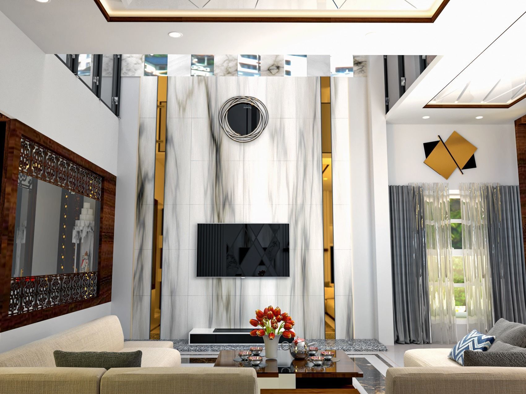 4BHK Modular Interior 3D model_6